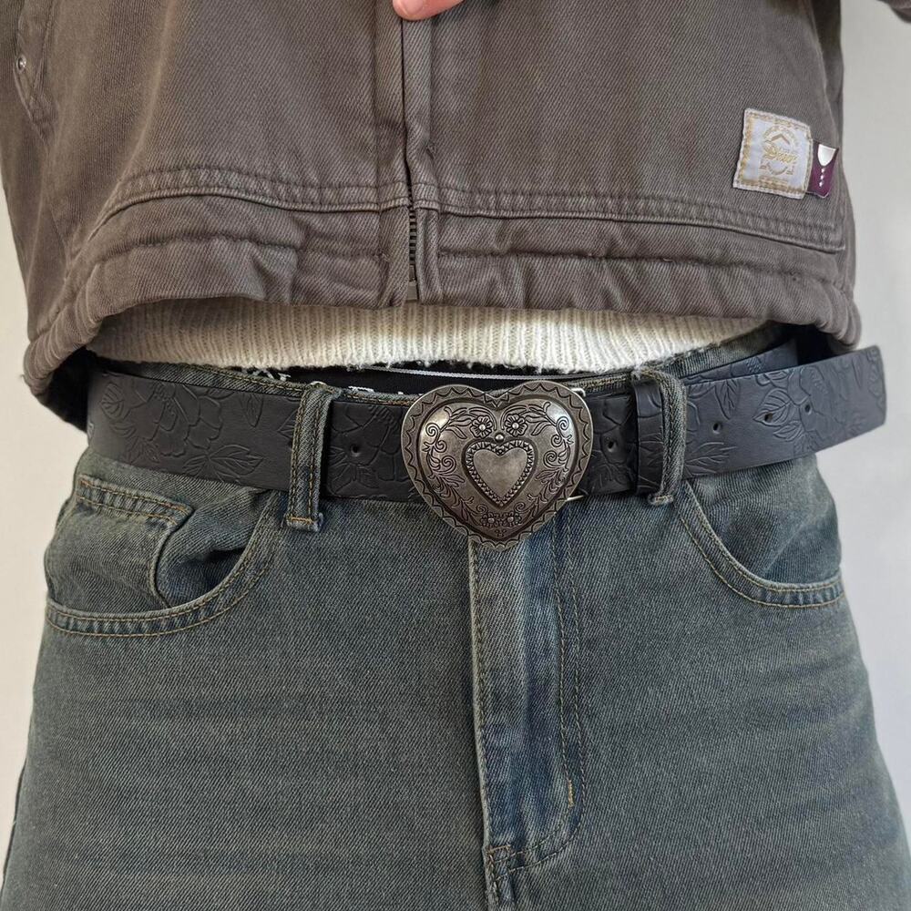 Black engraved cowboy boho
